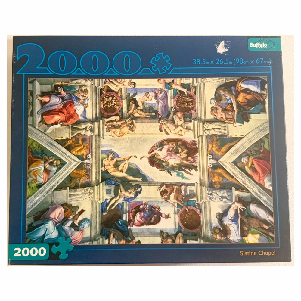 Buffalo Games 2000 Piece Puzzle Sistine Chapel Michelangelo Complete Poster